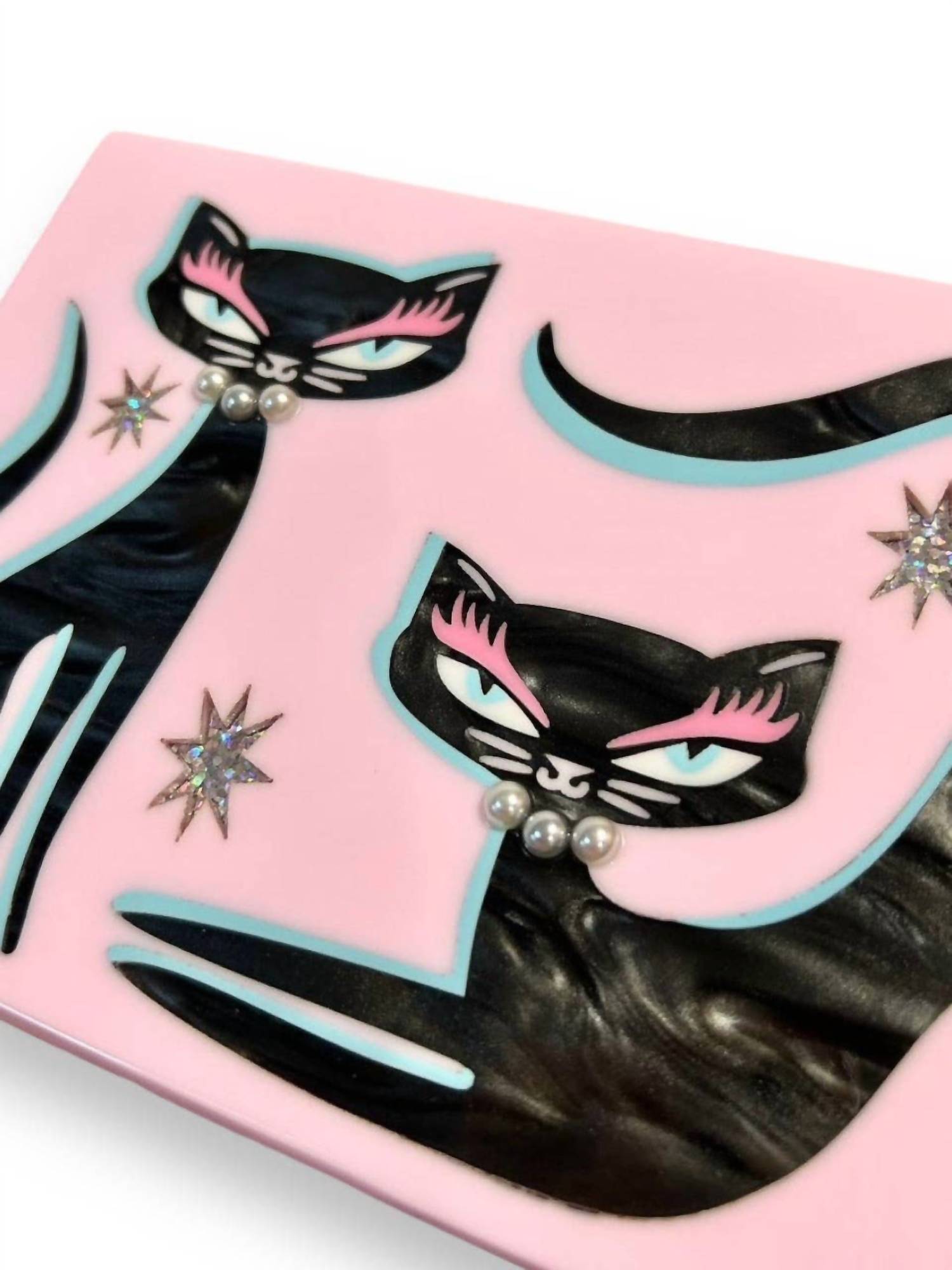 Lipstick & Chrome - Women's Kitty Chic Acrylic Handbag