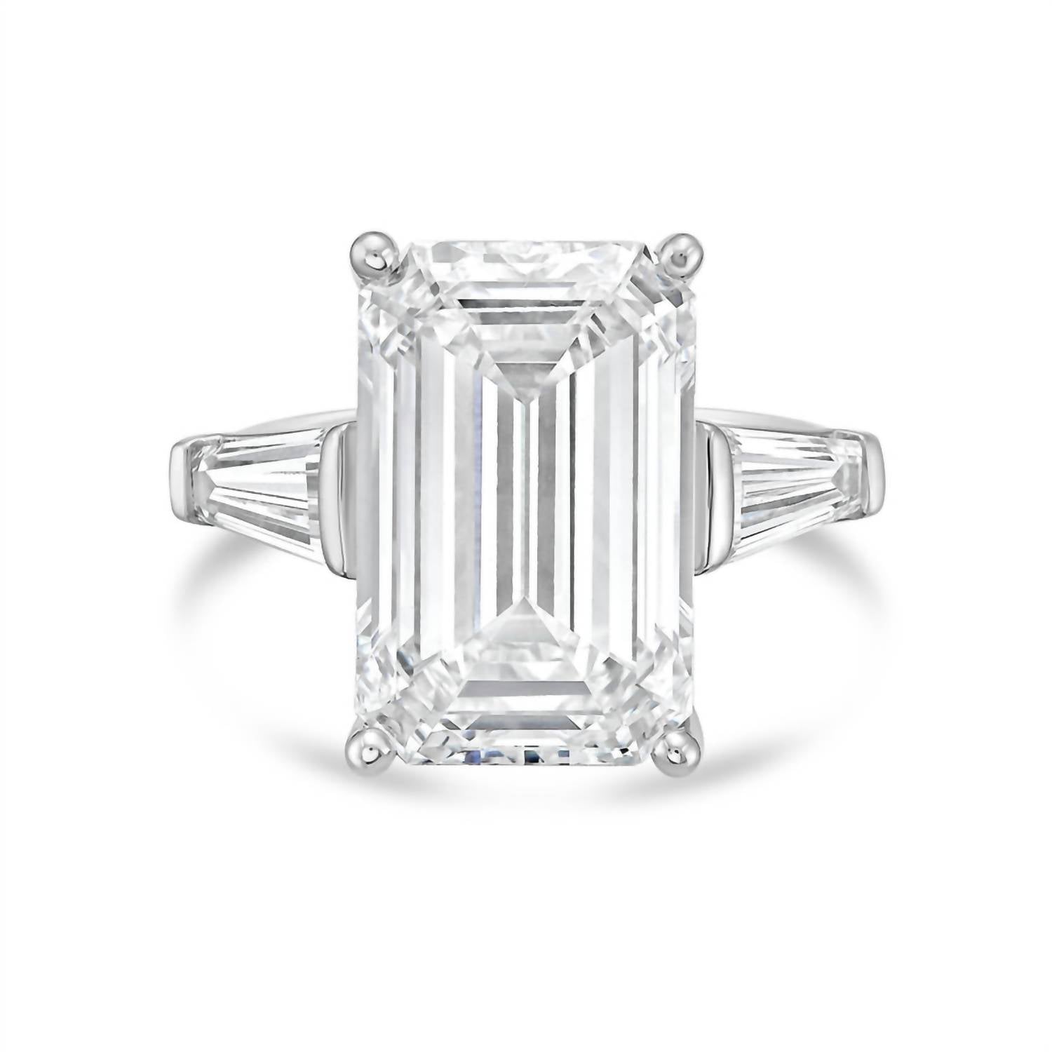 Diana M Jewels - Women's Emerald & Baguette Lab-Grown Diamond Fashion Ring (5.00 Ct) - Statement