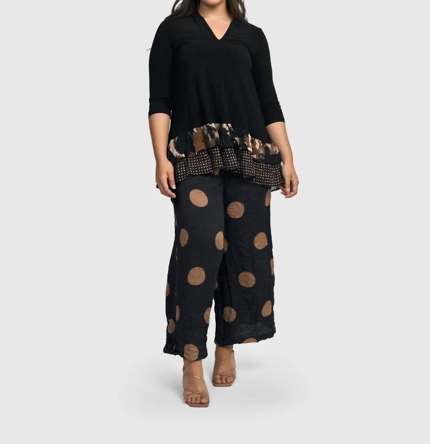 ALEMBIKA Doppio Wide Leg Pants in circles - women's pants - view 6