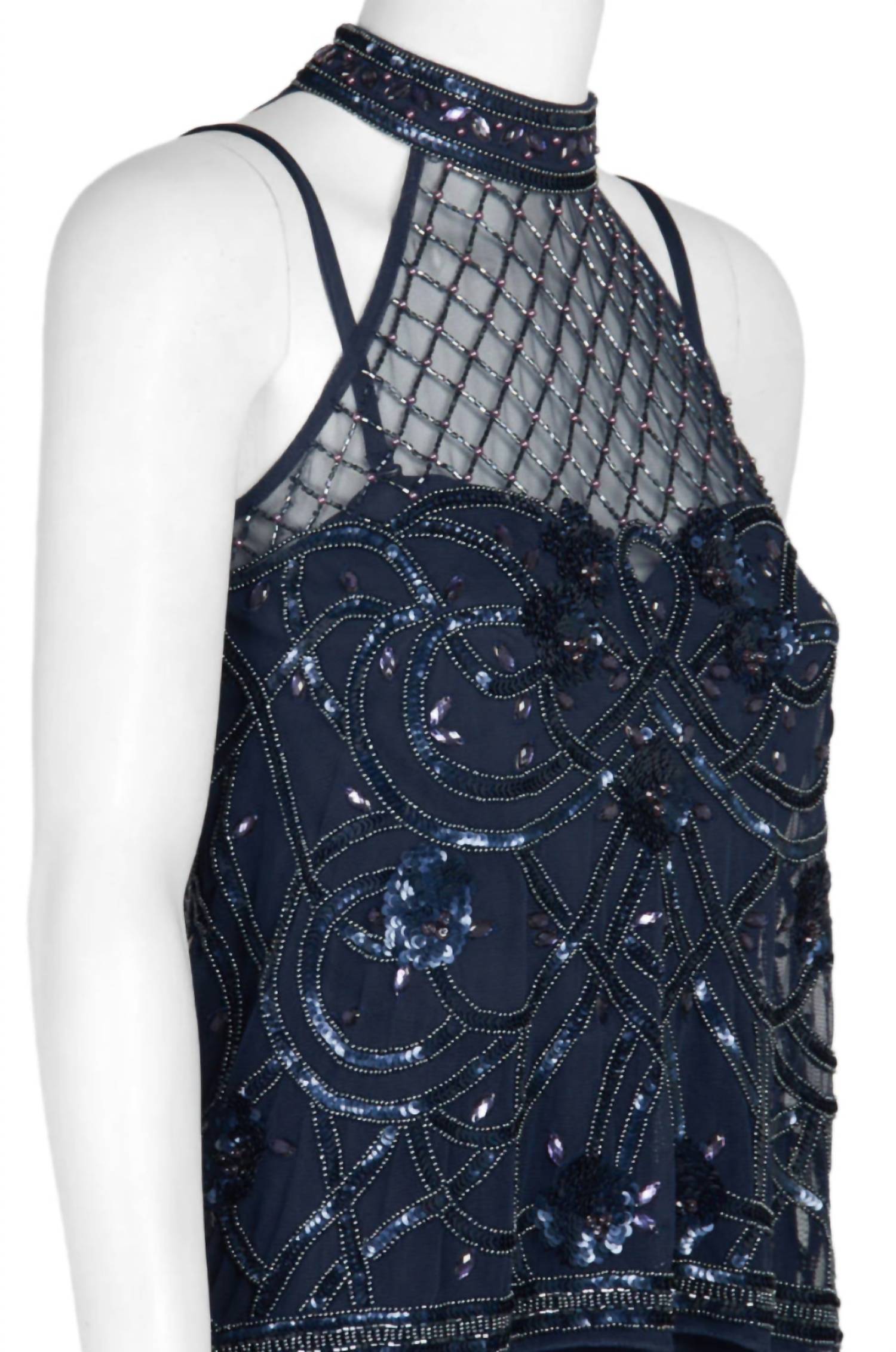 Aidan Mattox - Women's Halter Neck Stretch Crepe Jumpsuit