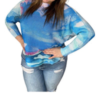 Look Mode Usa - Shades Of The Tide Batwing Sweater