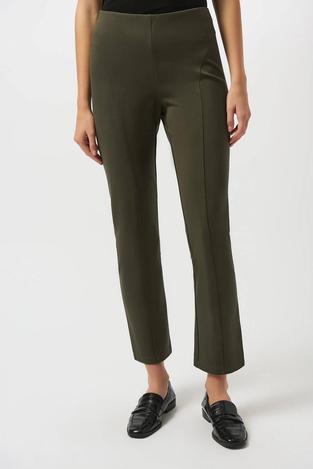 Joseph Ribkoff - Back Slit Pull On Slim Ankle Pants
