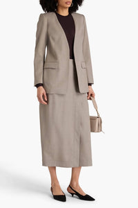 A.Emery Rosalind Wool Twill Blazer in almond - women's jacket
