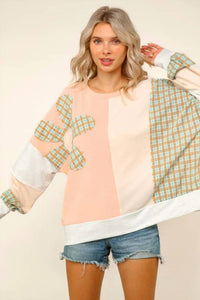 Haptics - Color Block Oversized Pullover Top