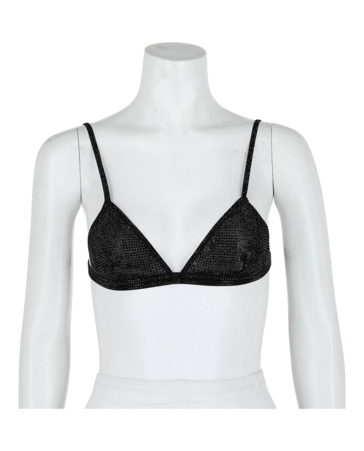 Salvatore Ferragamo - Women's Crystal Embellished Triangle Bralette