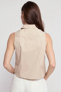 The Shirt - The Boxy Cropped Sleeveless Shirt