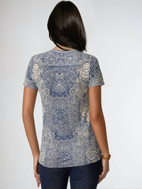 Johnny Was - Janie Favorite Short Sleeve Denim Bandana Print