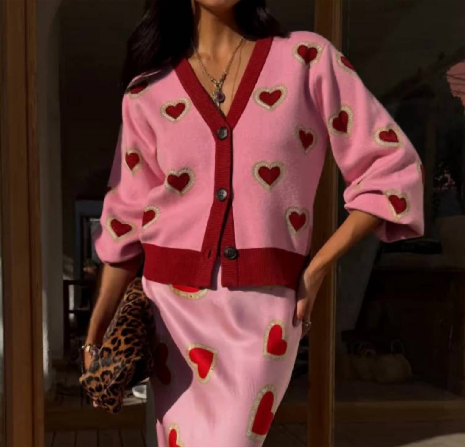 Never Fully Dressed - Hearts Cardigan