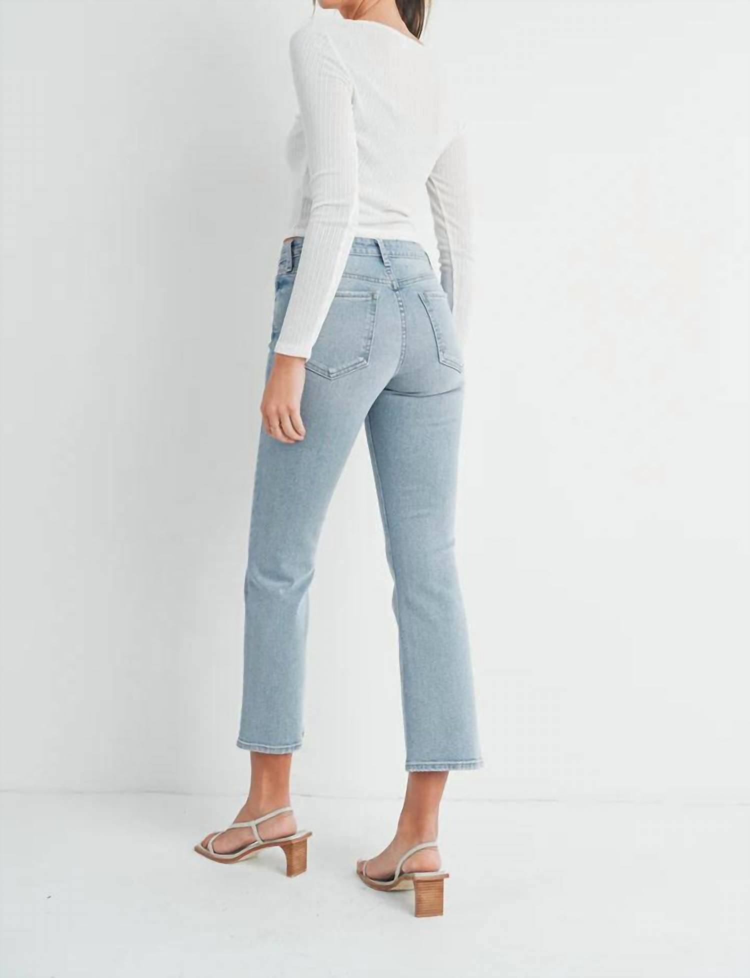 Just Black Denim - Slim Cropped Bootcut Jeans