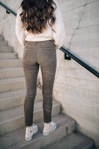 Olive And Paix - Corduroy High Rise Skinny Pants