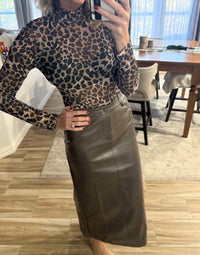 Sans Souci - Better Than Chocolate Leather Skirt