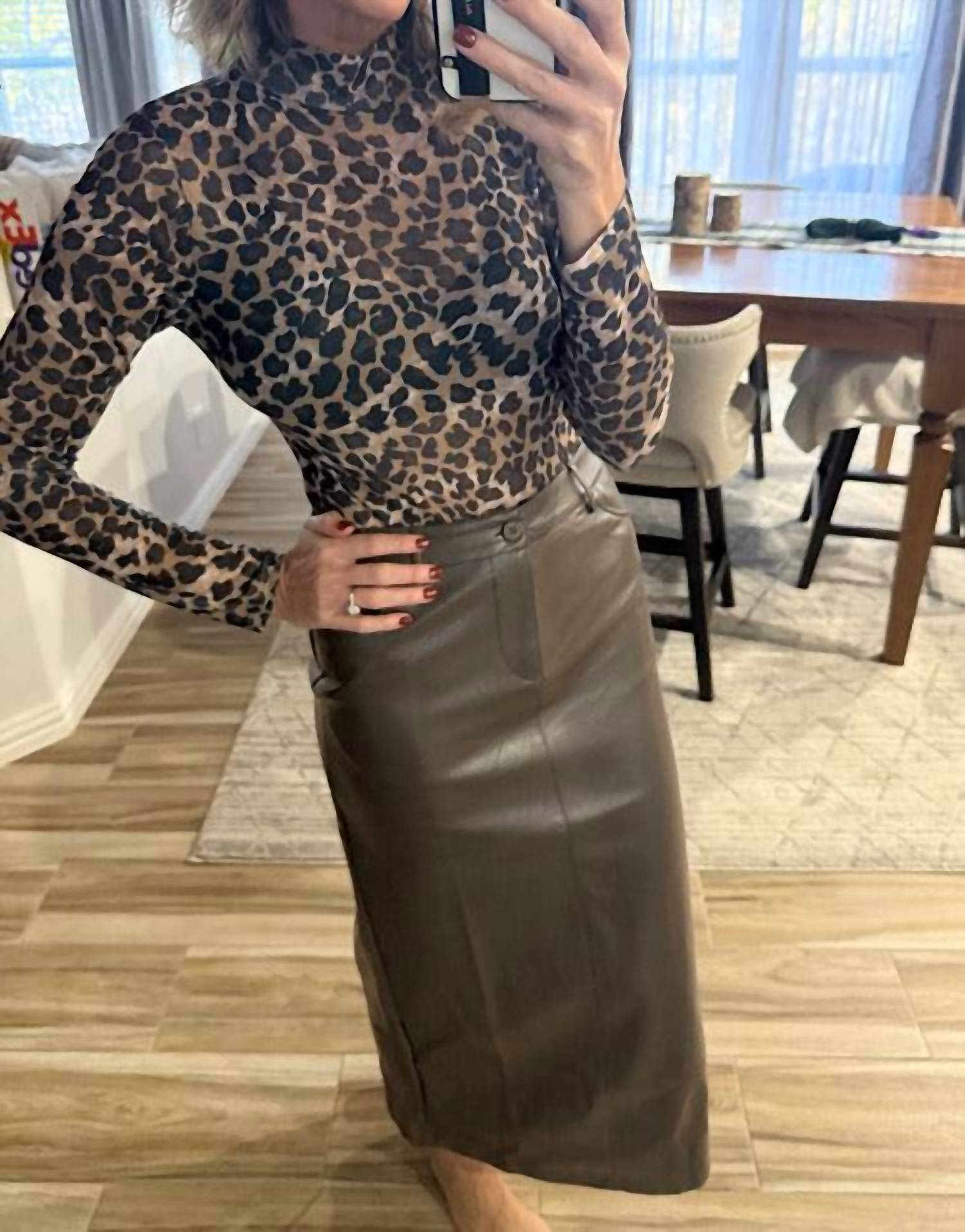 Sans Souci - Better Than Chocolate Leather Skirt