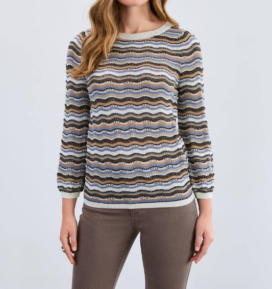 Fdj - 3/4 Sleeve Stripe Sweater
