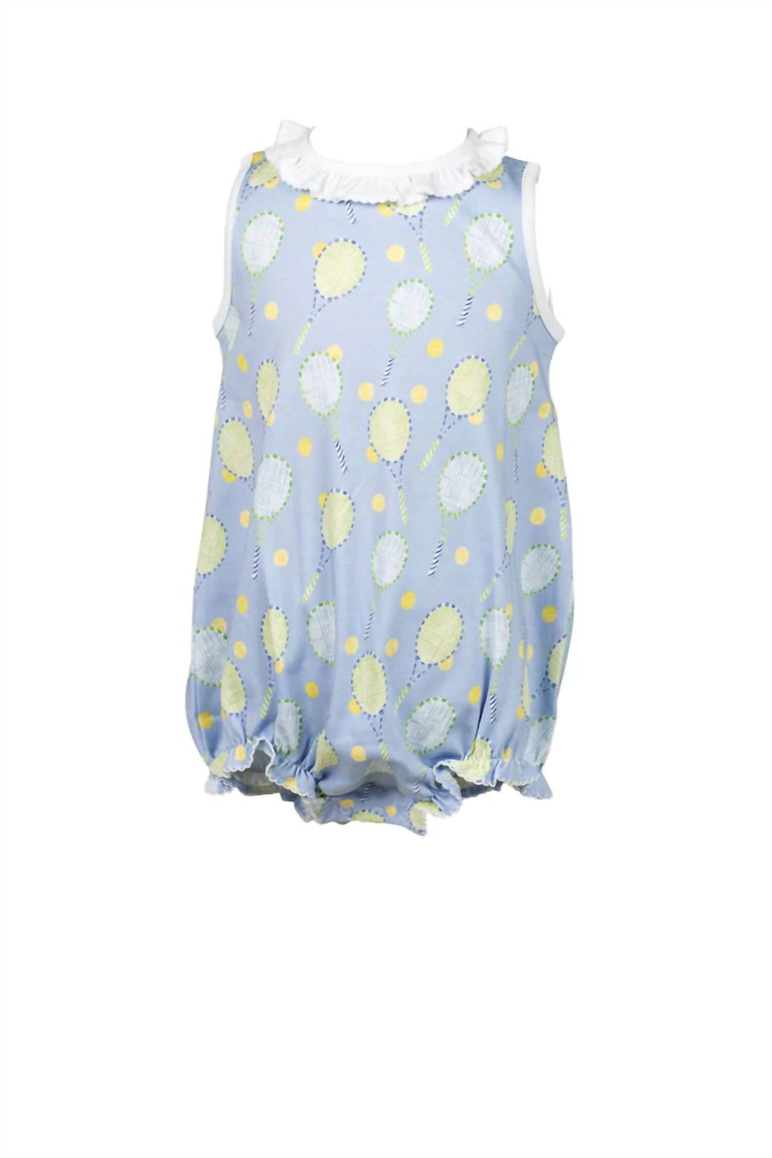 THE PROPER PEONY Girls Courtside Bubble Onesies in blue - kids' item