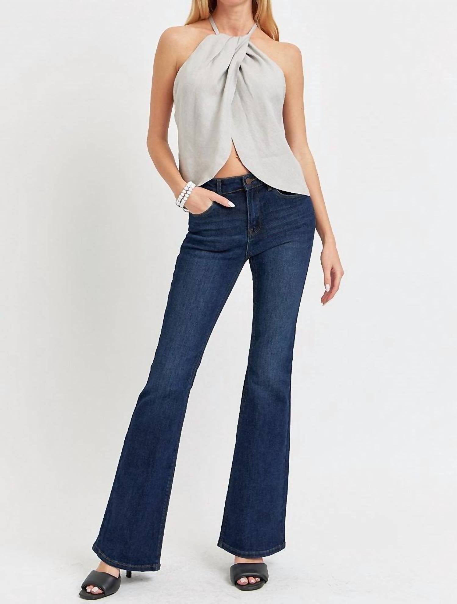 Risen - High-rise Flare Basic Jeans