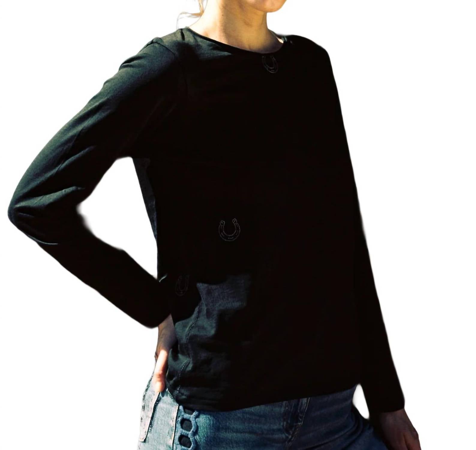 Catherine Gee - Embroidered Horseshoe T-shirt
