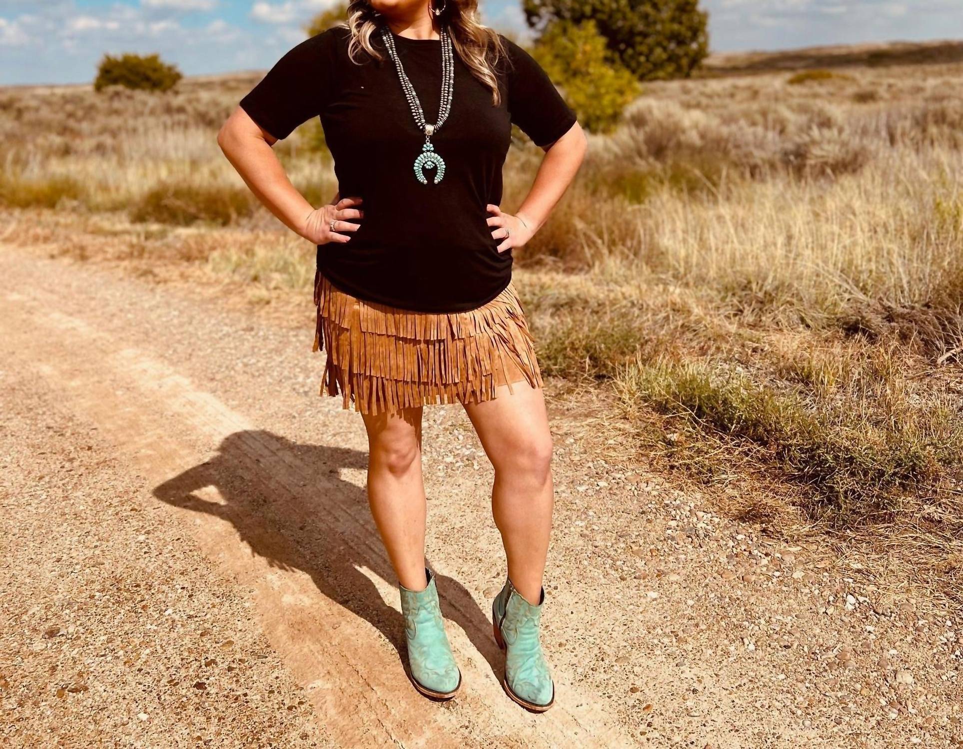 Oddi - Jolene Fringe Skirt - Plus