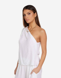 Michael Lauren - Ruki One Shoulder Pleated Top