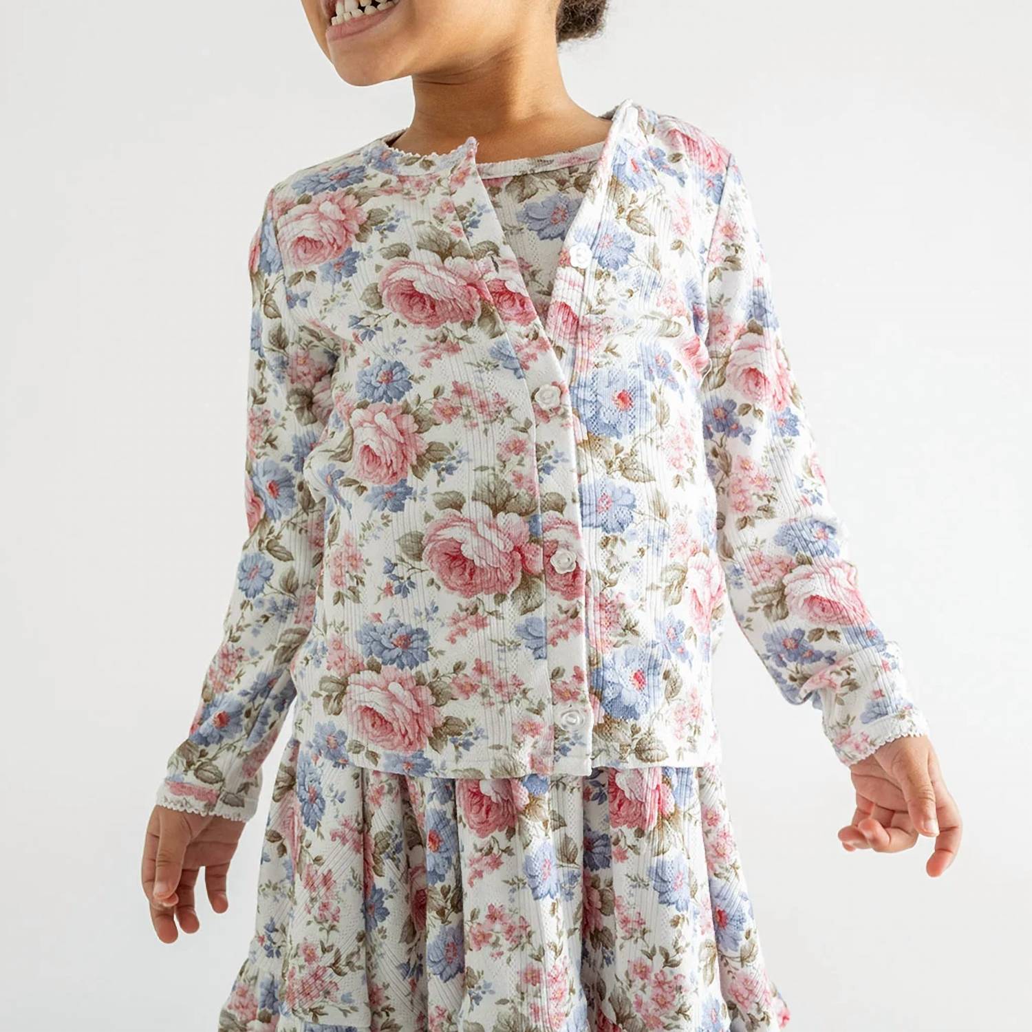Posh Peanut - Girls Etta Pointelle Cardigan