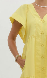 entro Marvelous Midi Dress in yellow - women's dress - view 4
