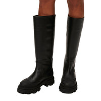 GANNI Women's Cleated High Tubular Boots in black - women's shoe - view 4