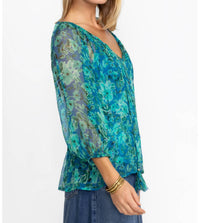 Johnny Was - Raquel Silk Peasant Blouse