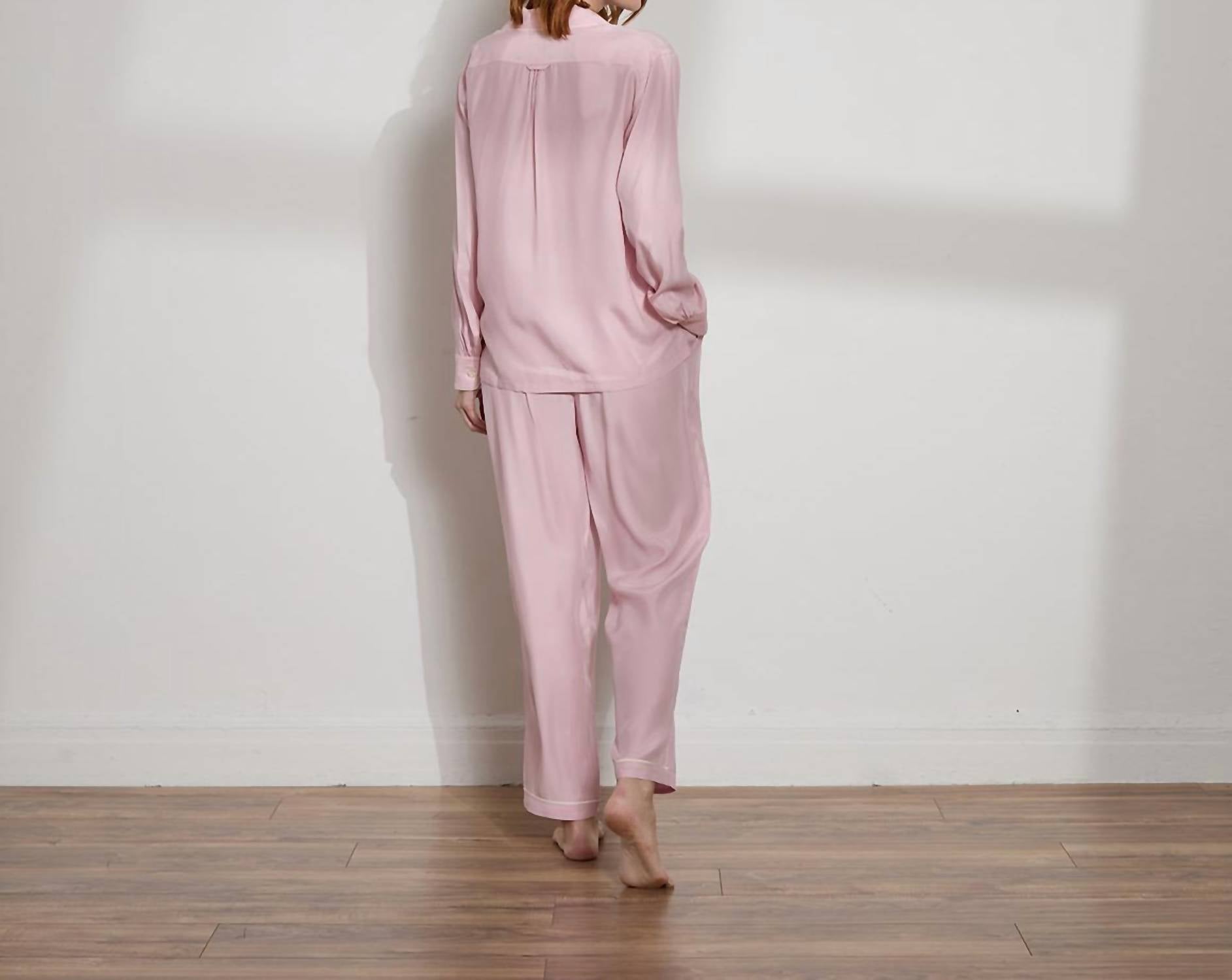 The Sleep Code - Women's Washable Silk Long Pj Set