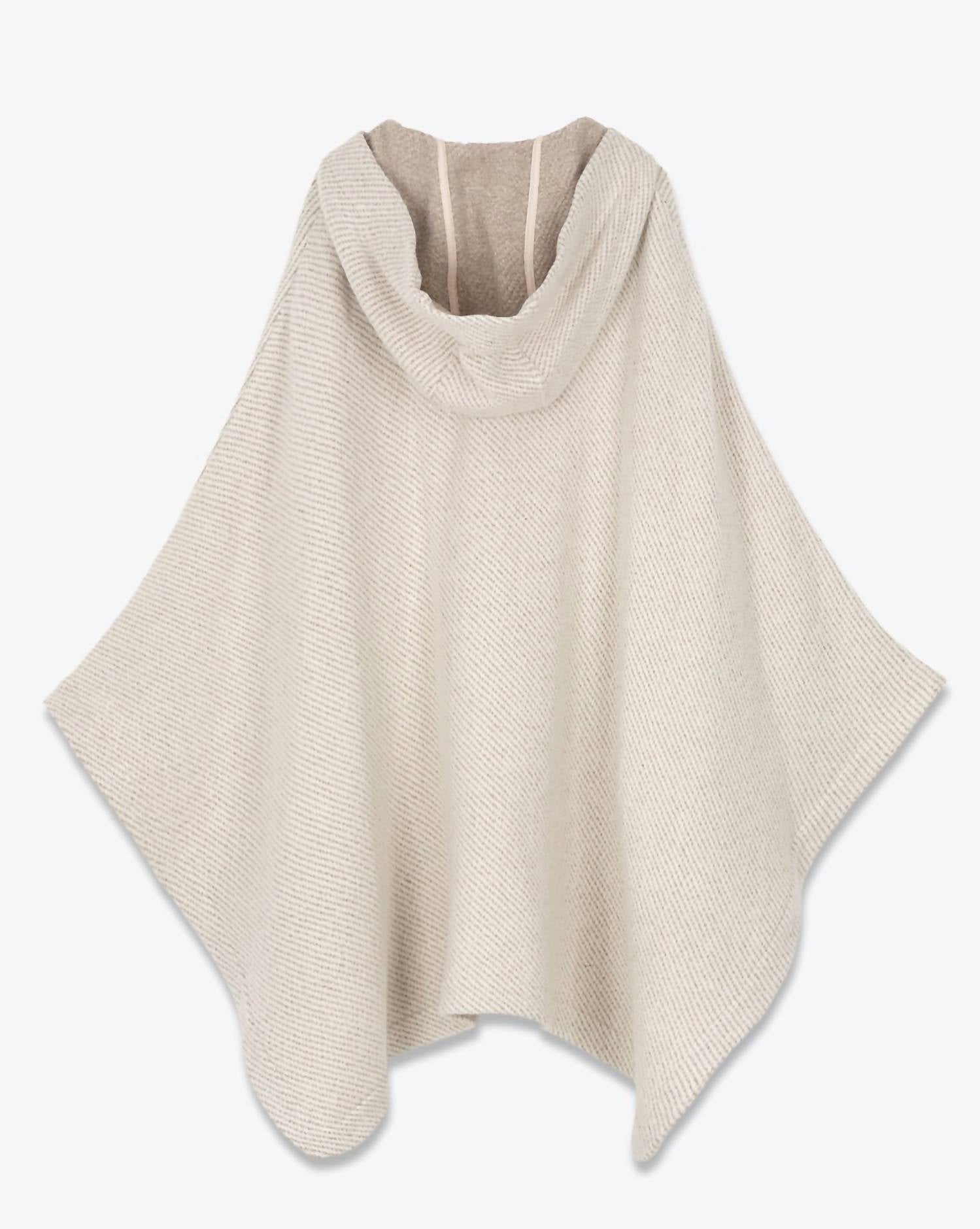 GOLDEN GOOSE Women's Manteaux Criss Cape in artic sand - women's jacket - detail view