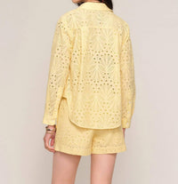 heartloom Gia two piece Set in yellow - women's sleepwear - detail view
