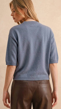 Miou Muse - Cashmere Short Sleeve Sweater