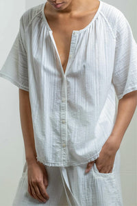 Raquel Allegra Miles Blouse in washed white - women's blouse - view 4