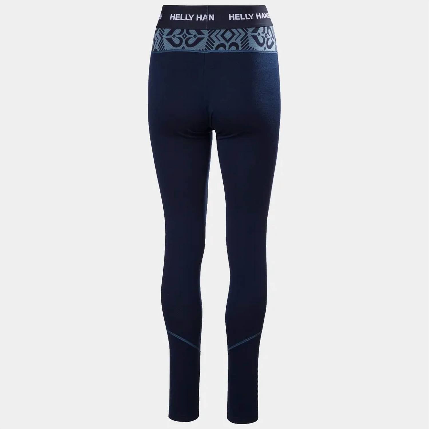 Helly Hansen LIFA Merino Midweight Graphic Pant in navy nordic rose - women's pants - view 4