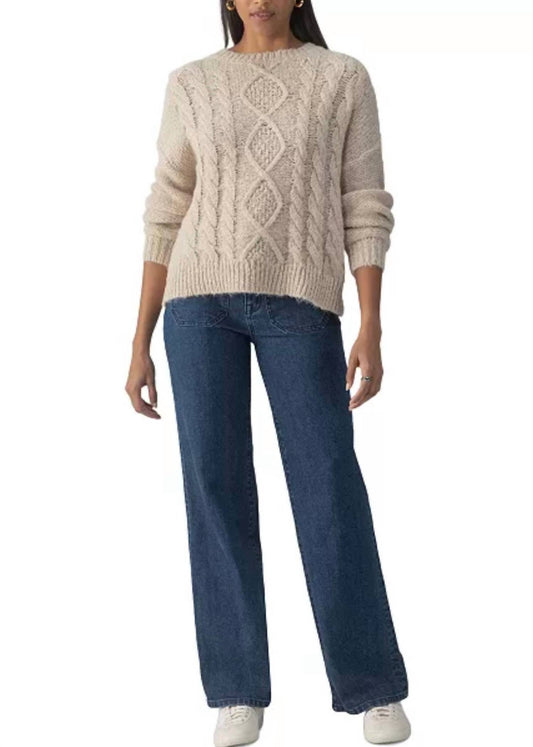 Sanctuary - Cozy Cable Stitch Crewneck Sweater