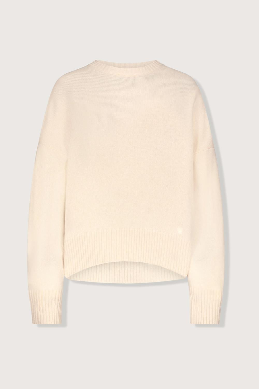 Loulou de Saison Anton Crew Cashmere Sweater in light pink - women's sweater - view 4