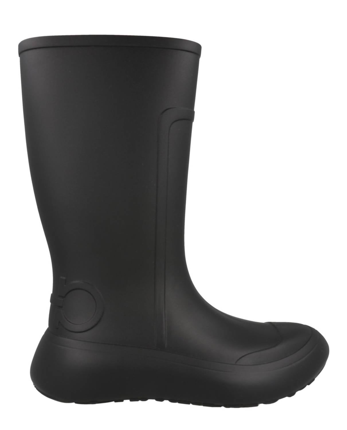 Salvatore Ferragamo Women's Gancini Logo Rain Boots in black - women's shoe