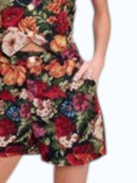 Coalition LA Floral Tapestry Shorts in black - women's shorts - detail view