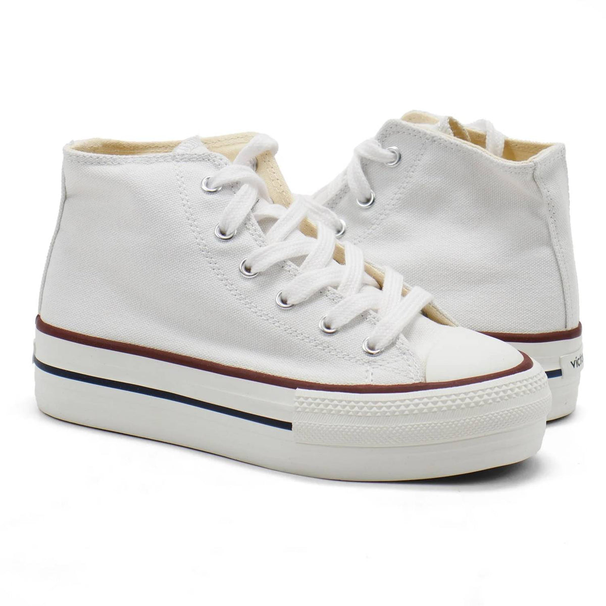 Victoria - Girl's Tribu Canvas High-top Platform Trainers Sneakers