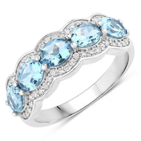 Diana M Jewels - Women's Oval Natural Aquamarine Fashion Ring (1.59 Ct) - Classic