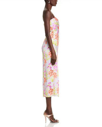 cinq a sept Midnight Tulips Denali Dress in pale lavender multi - women's dress - alternate view