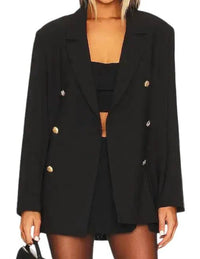 BARDOT Odyssey Double Breasted Blazer in black - women's jacket