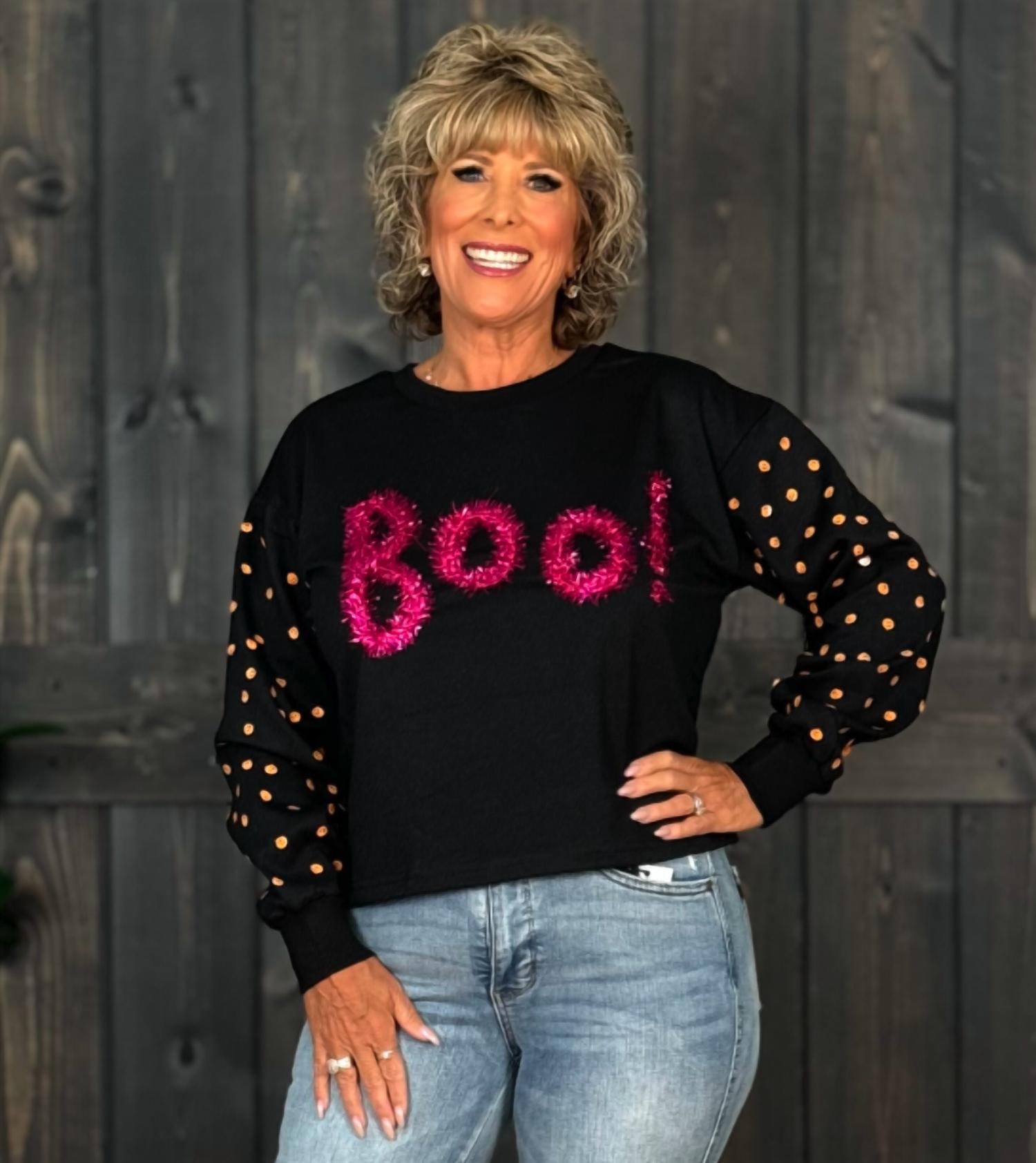 Southern Grace - Hey Boo Long Sleeve Top