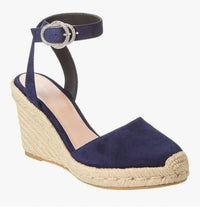 Stuart Weitzman - Women's Crystal Buckle Suede Espadrille