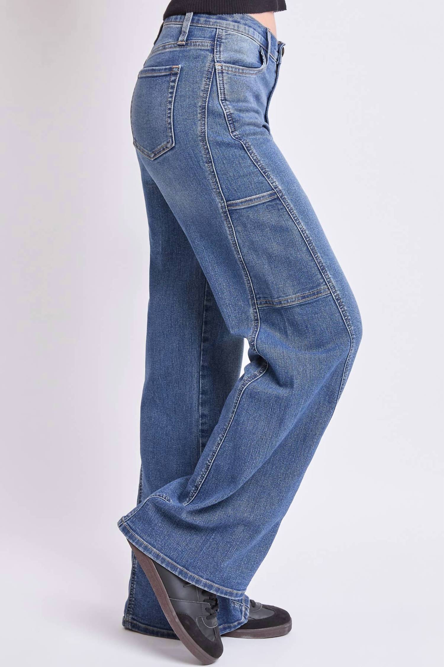 Ymi - Junior High Rise Wide Leg Jeans