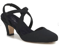 DREW Women's Caliente Comfort Pump Heels in black micro - women's heels - detail view