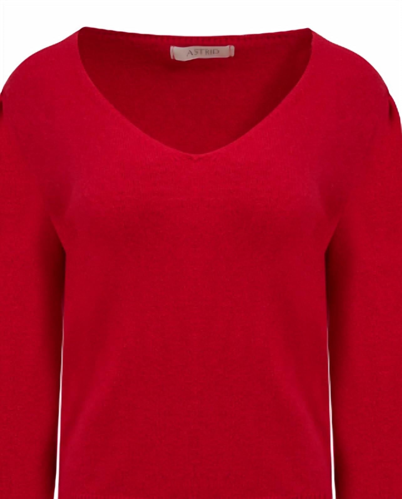 Astrid - Women's Candy Apple Sweater