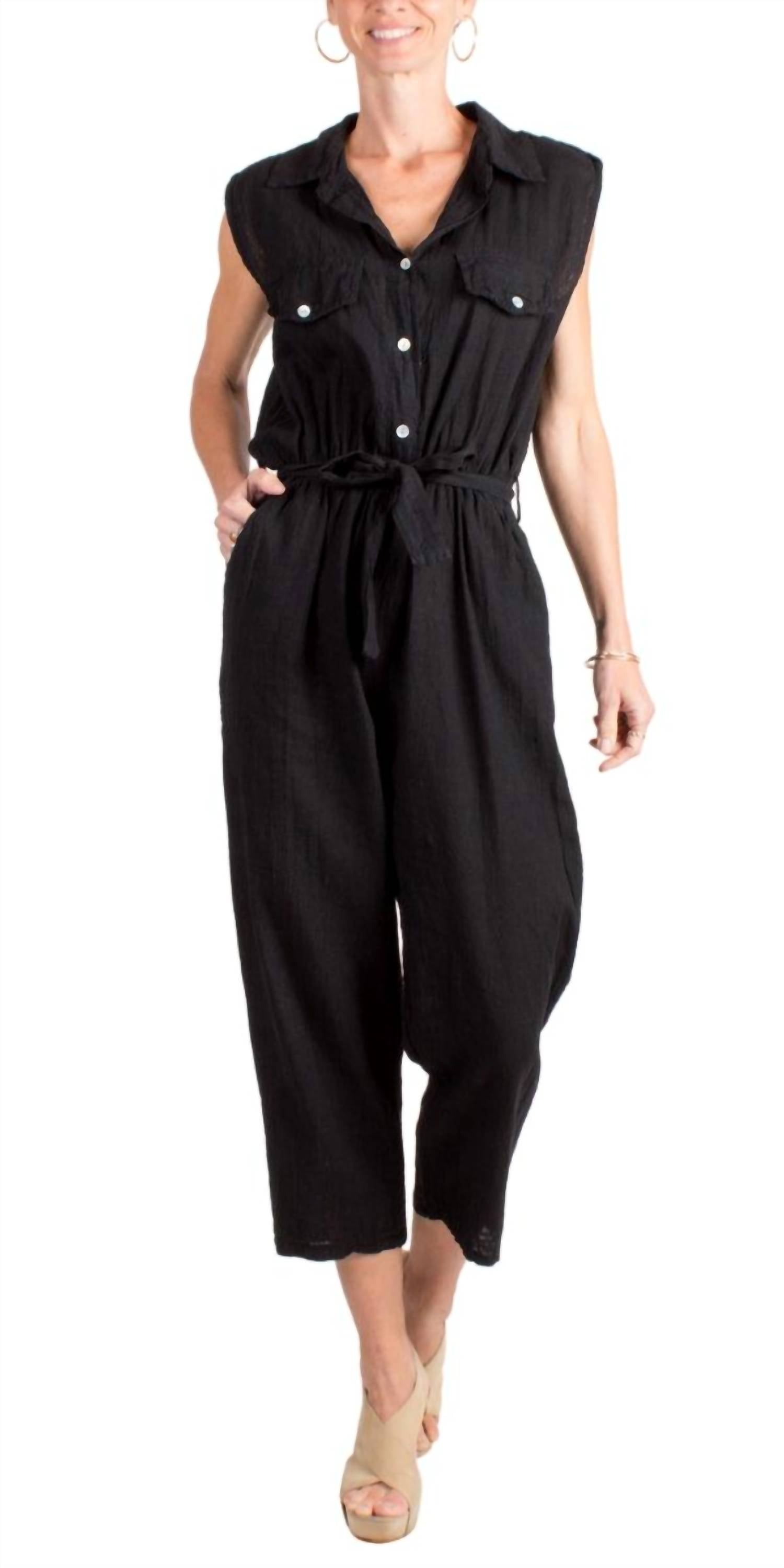 GIGI MODA La Tela Jumpsuit in black - women's pants - alternate view