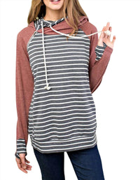 Mainstrip - Colorblock Double Hood Hoodie