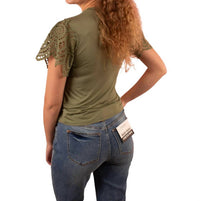 Mikarose - Demi Crochet Sleeve Top