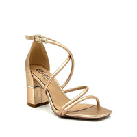 Exe - Women's Strappy Cross-strap Block Heel Sandal