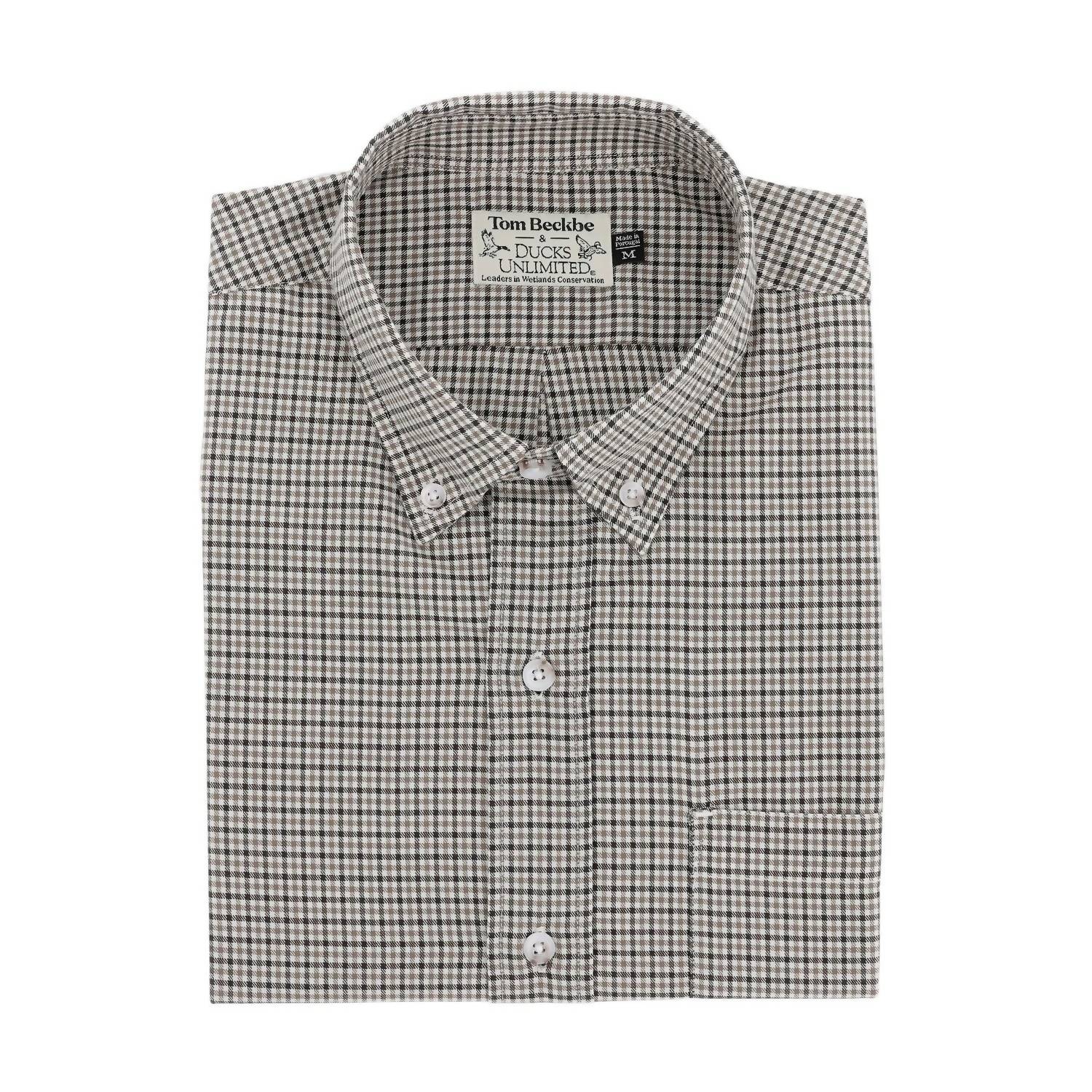 Tom Beckbe KNAPP COTTON TWILL SHIRT in khaki brown - men's shirt - view 4